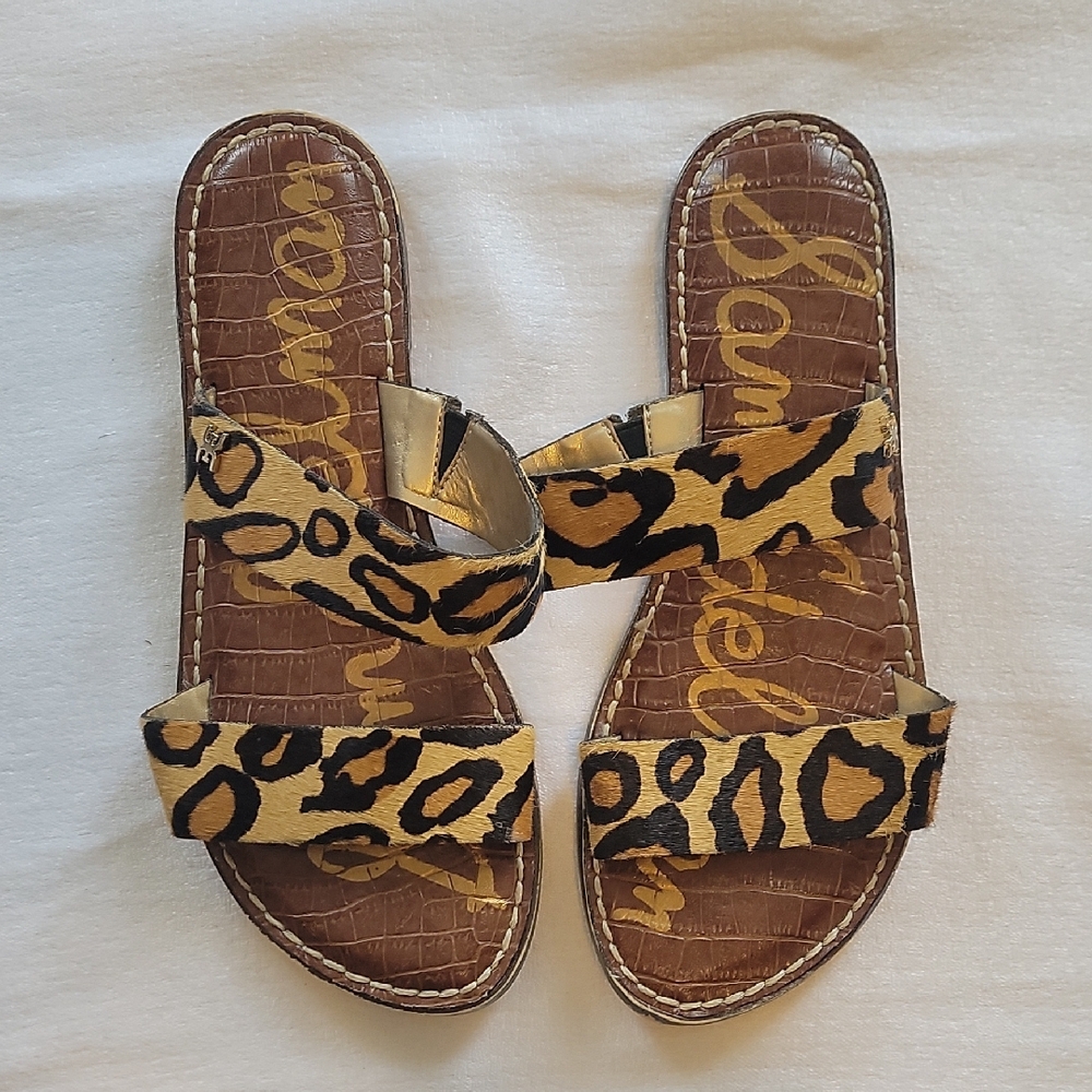 Sam Edelman Leopard Print Women's Sandals Size 6 - Picture 3 of 6